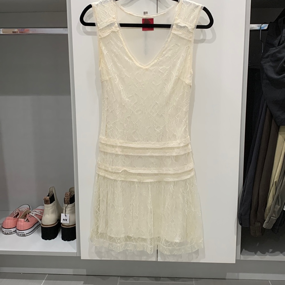Juliette Longuet lace dress. Size 2. Like new. Side zip. French designer.
